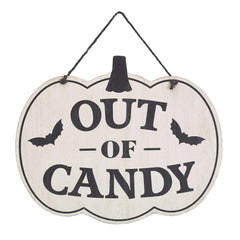 Burton + Burton Halloween Reversible Trick or Treat Door Sign – Double-Sided Hanging Holiday Decoration