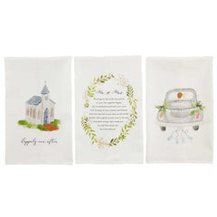 Mud Pie Wedding Flour Sack Towels