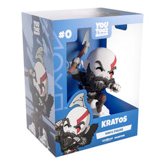 YouTooz God of War: Ragnarok Kratos Vinyl Figure – detailed collectible featuring battle armor, Leviathan Axe, and intense character expression in box
