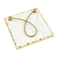 Gold Foil Marble Napkin Holder by Mud Pie