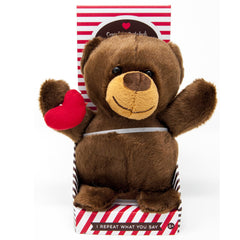Talking Teddy Bear With Heart For Valentines' Day Gift