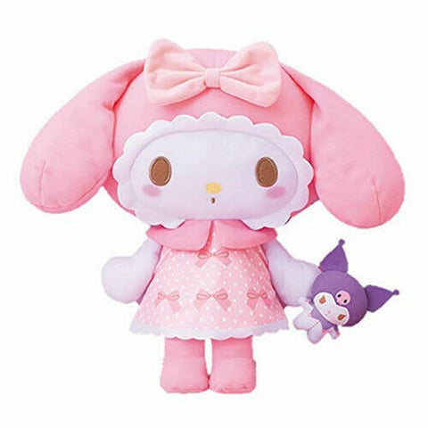 Licensed Sanrio Melody Girly Pink Together with Kuromi 11" Plush