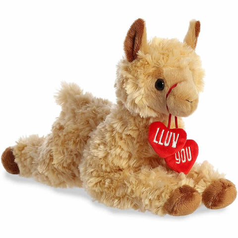 Soft & Cuddly 12" llama "Lluv You" by Aurora