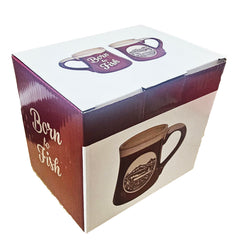 Born To Fish 16oz Porcelain Mug by burton+Burton | The Perfect Father's Day Gift for Dad