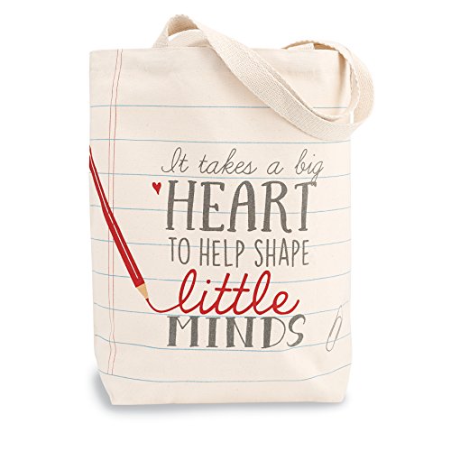 MUD PIE |  Heart Teacher Canvas Tote