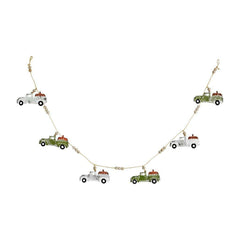 60" Farmhouse Tin Pickup Truck & Pumpkin String Garland by burton + BURTON