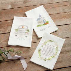 Mud Pie Wedding Flour Sack Towels