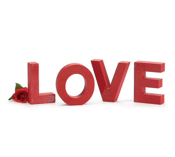 burton+Burton | Valentine Red Lacquer L.O.V.E. Letter Decoration