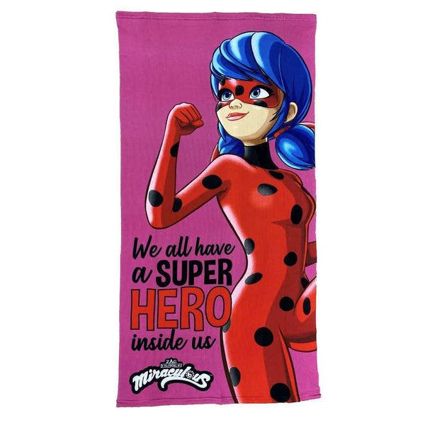 Miraculous Ladybug Microfiber Beach Towel 27x54"