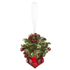 Ganz 2.5" Teeny Mistletoe Jewel Ornament – Mini Holiday Charm with Sparkling Accents