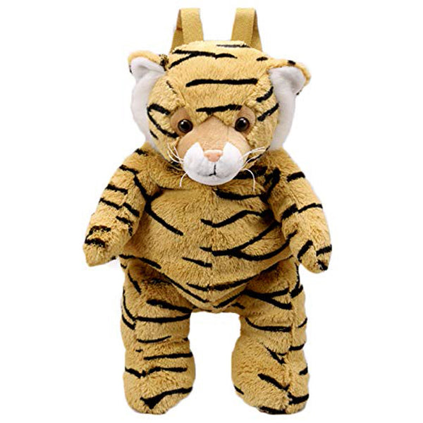 Unipak 18-Inch Brown Tiger Backpack – Cute, Durable, and Perfect for Kids