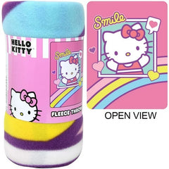 Northwest Sanrio Hello Kitty Rainbow Throw Blanket – Soft 45"x60" Cozy Kids & Fans Blanket