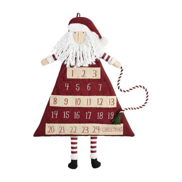 Mud Pie Children's Red Santa Advent Calendar – Countdown to Christmas! (25"x 17")