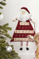 Mud Pie Children's Red Santa Advent Calendar – Countdown to Christmas! (25"x 17")