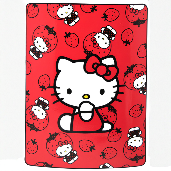 Northwest Red Hello Kitty Strawberry Throw Blanket – Soft 40"x50" Cozy Kids Blanket