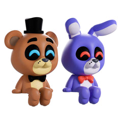 Youtooz Five Nights at Freddy's Monitor Buddiez 2.5-Inch Vinyl Figures – Freddy and Bonnie perched on a computer monitor