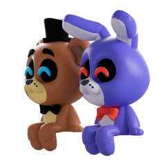 Youtooz Five Nights at Freddy's Monitor Buddiez 2.5-Inch Vinyl Figures – Freddy and Bonnie perched on a computer monitor