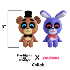 Youtooz Five Nights at Freddy's Monitor Buddiez 2.5-Inch Vinyl Figures – Freddy and Bonnie perched on a computer monitor