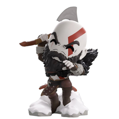 YouTooz God of War: Ragnarok Kratos Vinyl Figure – detailed collectible featuring battle armor, Leviathan Axe, and intense character expression
