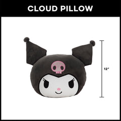 Official Sanrio "KUROMI" Squishy & Supersoft 12" Cloud Pillow by Northwest