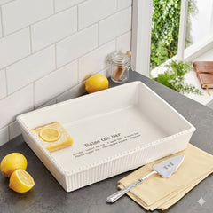 Mud Pie Ceramic Dessert Bar Baker Set with Server | "Raise the Bar" Baking Dish