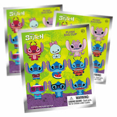 Disney Stitch Mystery Plush Bag Clip | Monogram International (1 Random Figure)