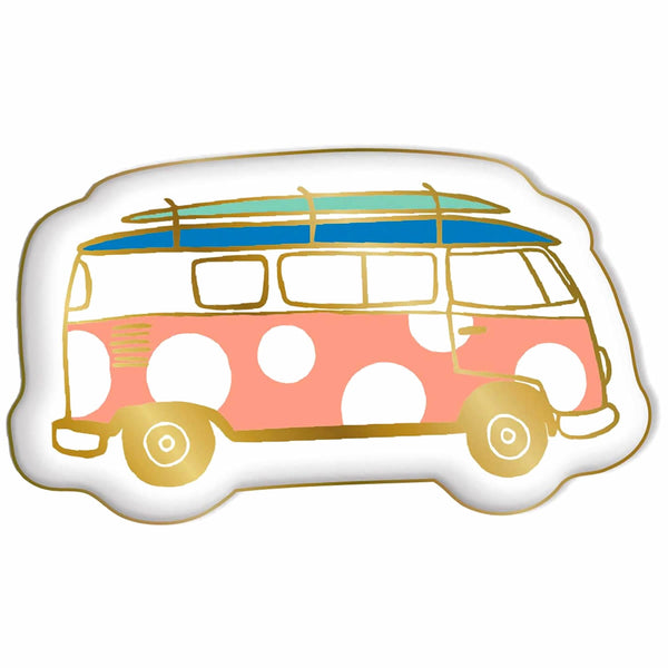 Creative Brands Slant Collections Vintage Bus Ceramic Trinket Tray