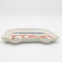 Creative Brands Slant Collections Vintage Bus Ceramic Trinket Tray