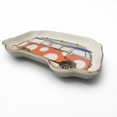 Creative Brands Slant Collections Vintage Bus Ceramic Trinket Tray