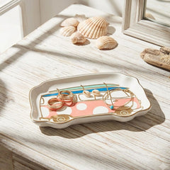 Creative Brands Slant Collections Vintage Bus Ceramic Trinket Tray