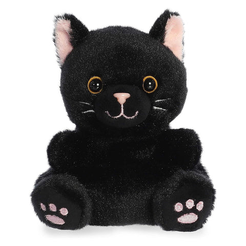 Aurora Palm Pals Seasonal Twilight Black Cat Plush - 5" Pocket-Sized Halloween Stuffed Toy