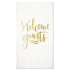 Slant Collections | 16ct Foil Guest Paper Towel Welcome Guest