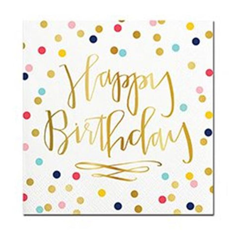 'Happy Birthday' Confetti Cocktail Napkins by Slant Collections