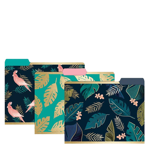 9 "Tropical Nights Collection" Desk Folder Set by Lady Jane