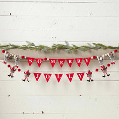 Mud Pie "So Merry" or "Jolly" Gnome Garland