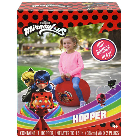 ZAG 15" Miraculous Lady Bug Hopper- Hop Bounce, Play.