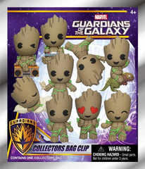 Marvel 3D  Blind Bag Clip  Groot  (1 RANDOM Figure)- by Monogram