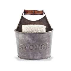 Mud Pie Farmhouse Galvanized Tin Sponge Caddy