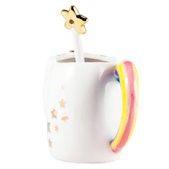 3D Unicorn Shaped Mug W/ Star Stirrer For Gift