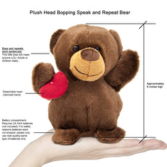 Talking Teddy Bear With Heart For Valentines' Day Gift